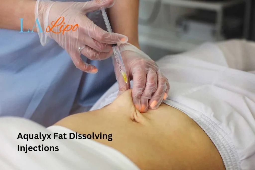 woman having fat dissolving injections Uxbridge Moor in the stomach