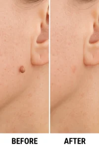 Skin tags removal Uxbridge Moor before and after