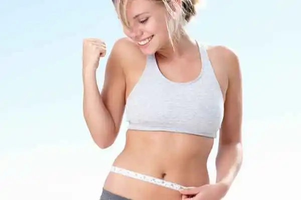 woman happy after fat reduction treatment Uxbridge Moor