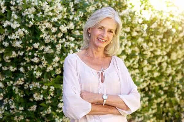 Older woman happy with urinary incontinence treatment Uxbridge Moor