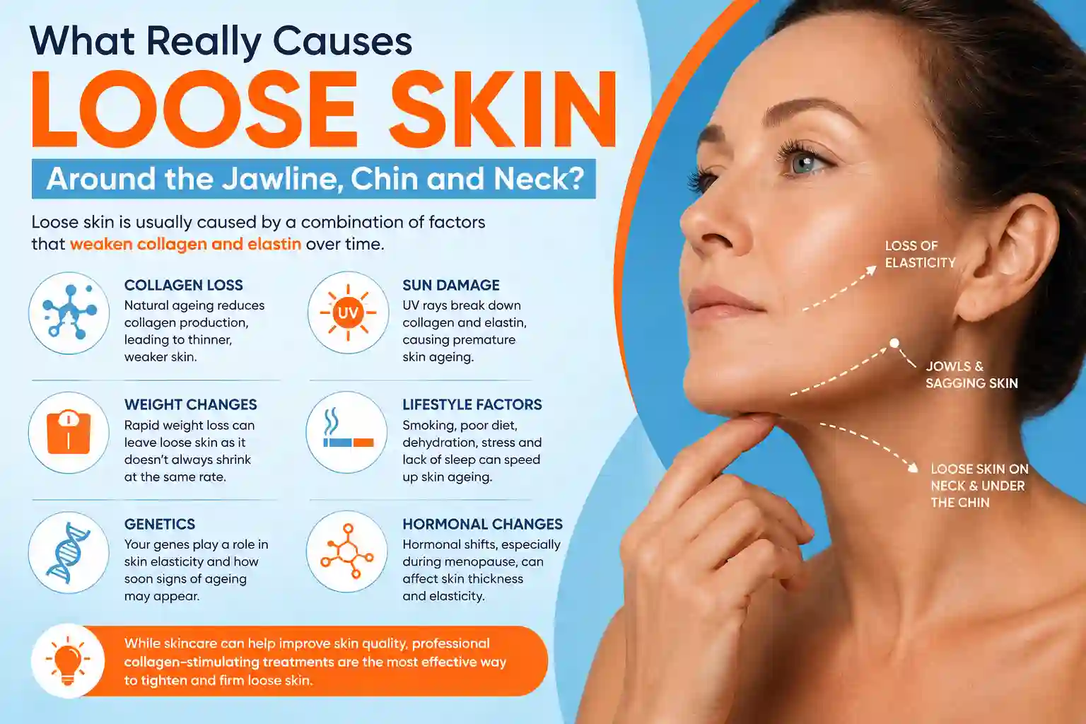 What Really Causes Loose Skin Around the Jawline, Chin and Neck Uxbridge Moor?